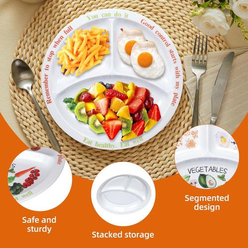 Portion control plate for - control,