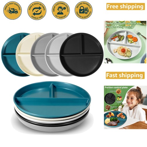Round inch divided plates - 9-inch,