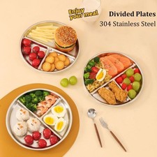 9" inch Divided Plates Round