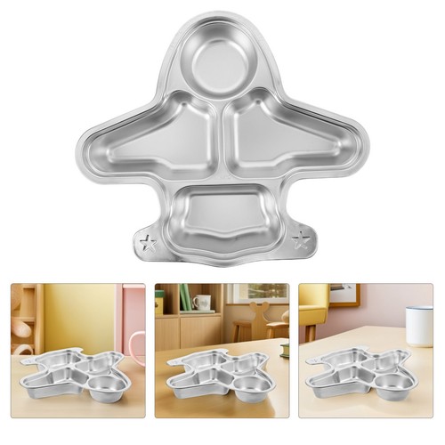 Cartoon airplane dinner plate - dinner,